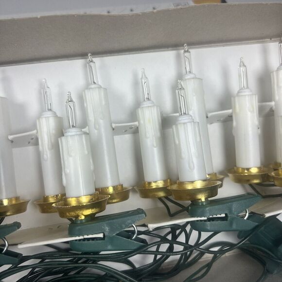 Vintage Holiday Time 15 Light Triple Cluster Candle Set. Clip On - Picture 4 of 7